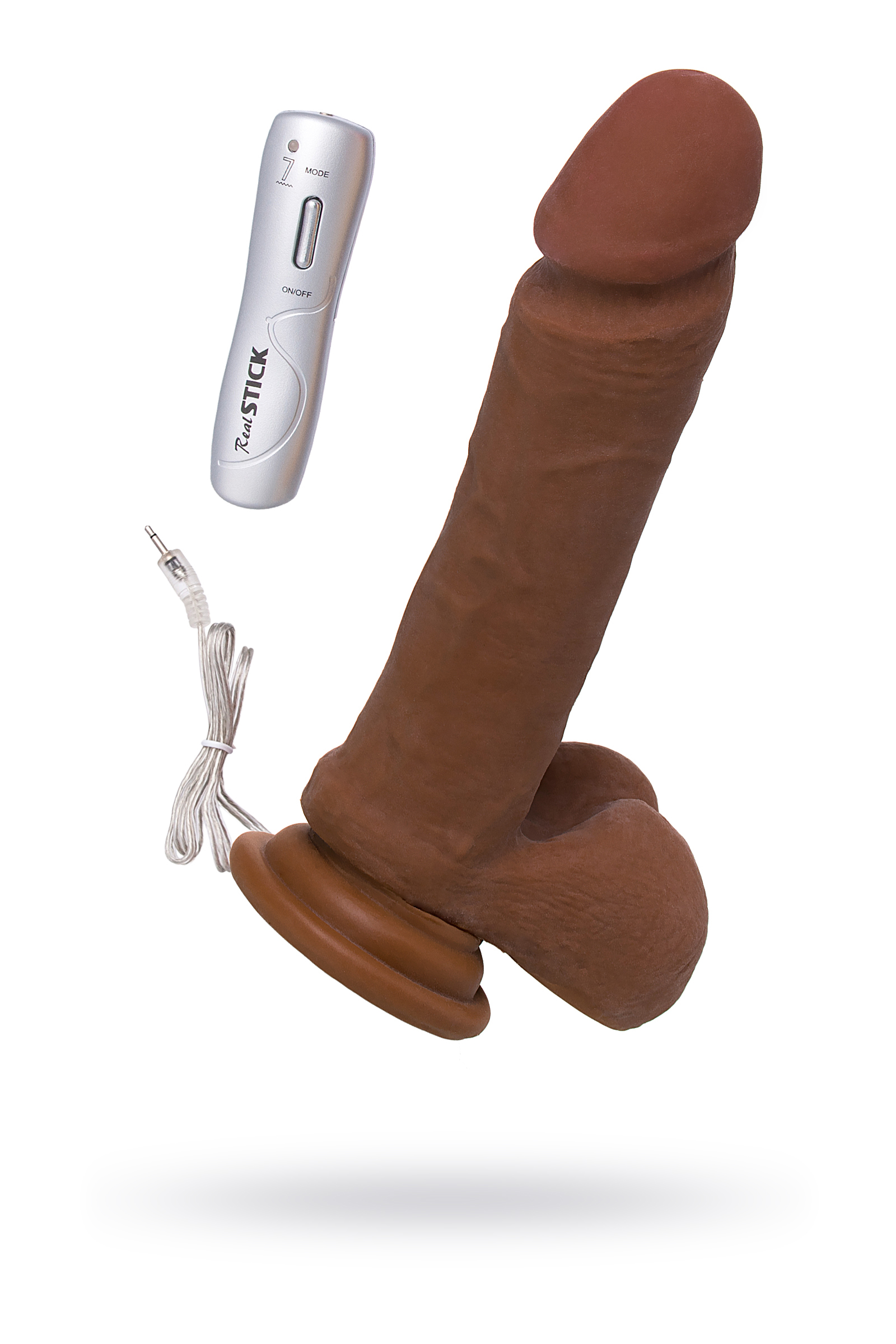 Ротатор TOYFA RealStick Elite Mulatto, реалистичный, на присоске, мулат,