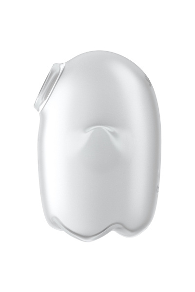 Вакуум-волновой бесконтактный стимулятор клитора Satisfyer Glowing Ghost, силикон, белый, 8,4 см