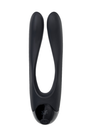 Многофункциональный стимулятор для пар Satisfyer Partner Candy Cane, силикон, чёрный