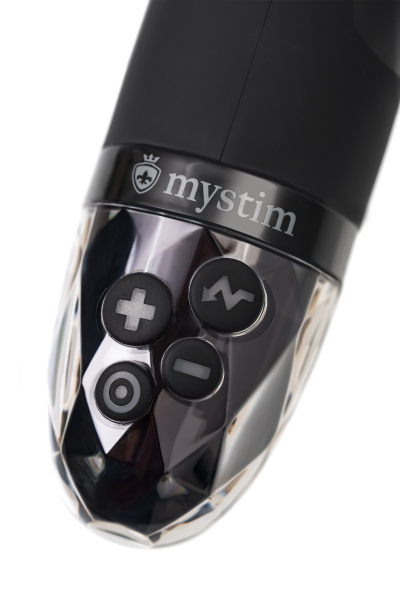 Вибратор Mystim Sleak Freak с электростимуляцией,силикон, черный, 14,5 см