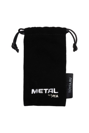 Анальная втулка TOYFA Metall, металл, серебряная с красным кристаллом,12 см, Ø 4 см, 195 гр