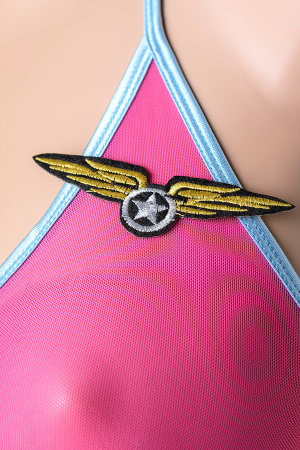 Костюм стюардессы (комбинация, стринги и пилотка) 