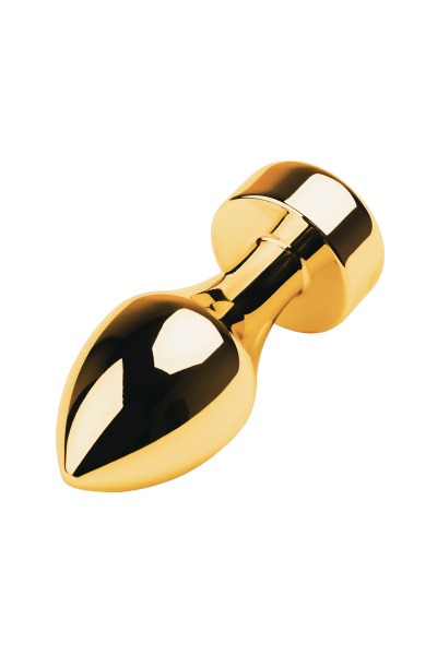 Анальная втулка TOYFA Metal,  с кристаллом цвета рубин+турмалин