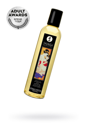 Массажное масло  возбуждающее Shunga   /персик/ 250 мл