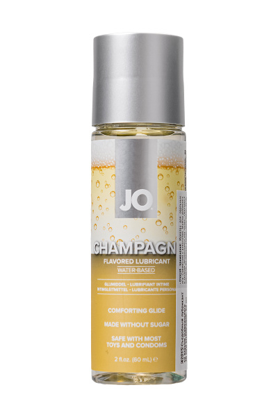 Съедобный лубрикант со вкусом шампанского JO H2O CHAMPAGNE, 60 мл