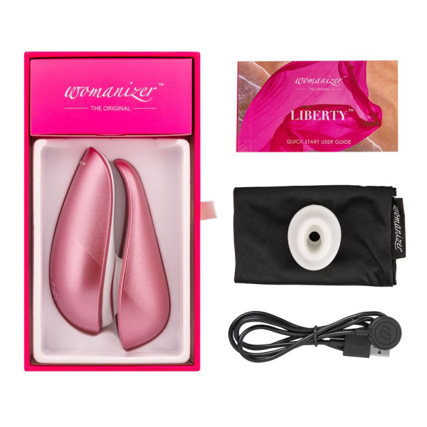 Бесконтактный клиторальный стимулятор Womanizer Liberty розовый