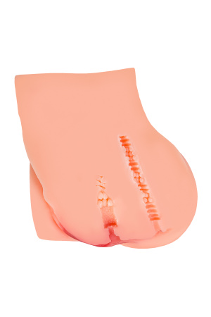 Мастурбатор реалистичный в форме попки, с 2 любовными входами, ТPE, телесный, 3,1 кг (в белой коробк