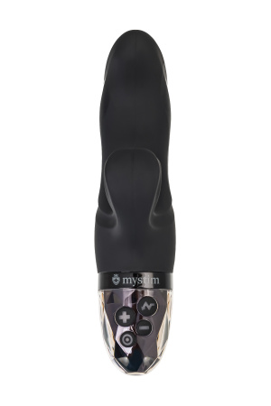 Вибратор Mystim Hop Hop Bob с электростимуляцией, силикон, черный, 16,5 см
